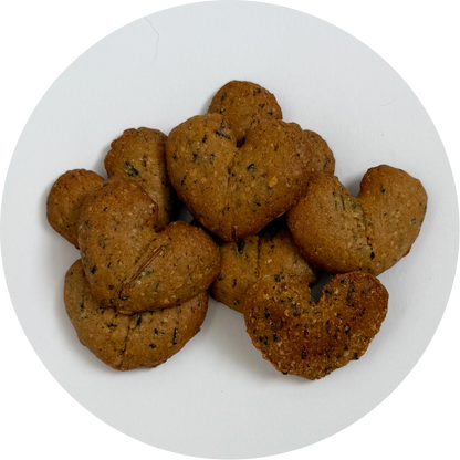 Certified peanut free dog treats (Banana & Mint)